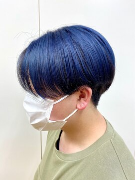 エクラヘア(ECLAT HAIR) マッシュ×ブルーカラー