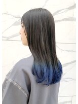 マノハル(MANOHARU)&nbsp;【わだロング】ブリーチ１回ネイビー裾カラー