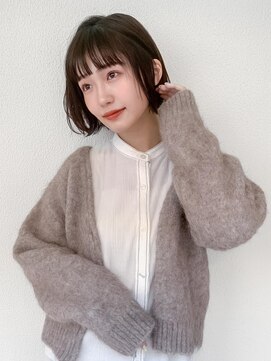 オーブ ヘアー カラ 今福鶴見店(AUBE HAIR cara) 20代・30代_暗髪ボブ