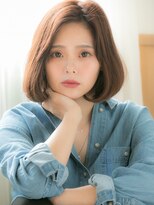 オモルフィ 練馬店(Omorfi) 【omorfi】まるみボブ×ピンクベージュ