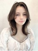 大人ミディアムエギョモリハイライトアッシュブラウン韓国表参道