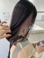 ビューバイネオリーブ 用賀店(Beau'r by neolive) グレージュカラーボブウルフ黒髪ココアベージュ　５