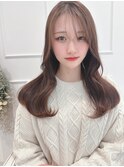 ミルクティー/ベージュ/グレージュ/透明感/透け感/韓国風/