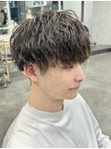 メンズマッシュ波巻きスパイラルパーマツイストスパイラルパーマ