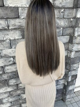 ライズ バイ レボ 柏店(RISE by REVO) 大人かわいい/レイヤーロング/グレーベージュ/前髪パーマ/柏