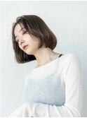 20代30代大人かわいい/シルキーベージュ/ストレートボブ/前髪