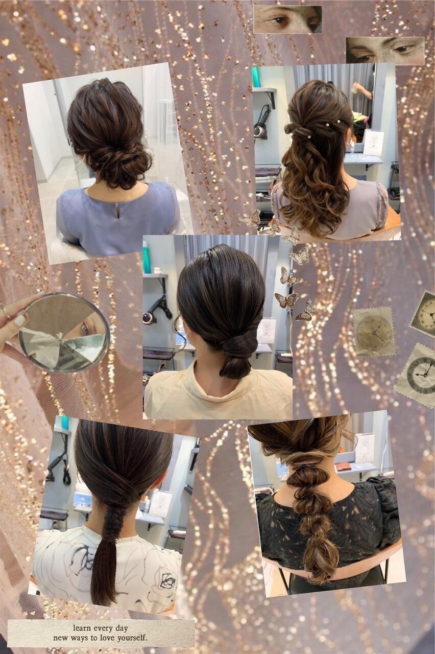 【時間限定プラン9:00-12:00】5ヘアスタイルの中から選べるヘアセット約30分 