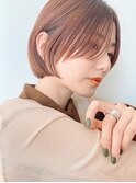 オリーブベージュウェットヘア×ダブルカラーショートボブ×横浜