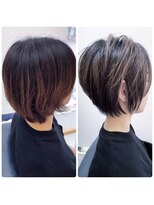 ハイヤマカシ(HAIYAMAKASHI) バックウルフボブ カット＋カラー
