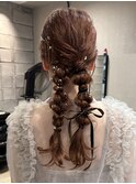 ツイン編み下ろし