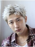 スパイキーショートベリーショートハイトーンカラー金髪ブロンド