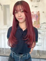 カムジーヘッドカミノウラ(COMEGHEAD KAMINOURA)&nbsp;ダブルカラーピンクカラーインナーカラーベージュカラーブリーチ