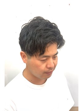 銀座マツナガ 浅草店 ツーブロック ナチュラルパーマ アイロン 刈り上げ メンズパーマ