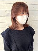 韓国風ミディアム/ミディアムヘア/韓国/くびれヘアー