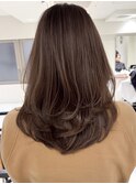 ハイライトバレイヤージュダブルカラーケアブリーチ20代30代
