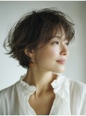 クラゲヘアー/小顔/ココアベージュ/オリーブグレー/川西