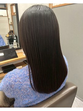ロッカヘアエジェ(ROCCA hair eje.) 髪質改善×うるツヤストレートロングダークアッシュ