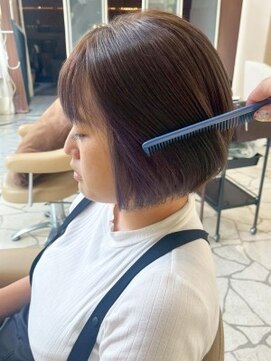 ナオシ 田原台店(nao c) 丸みボブ×髪質改善ストレート【四條畷市】