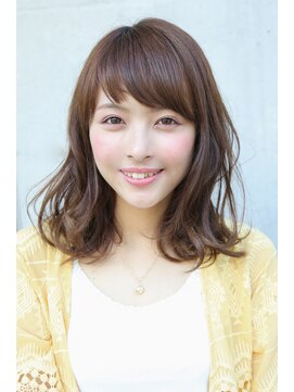 ヘアーズ ギュゼルバヤン(hair’s Guzel Bayan) ゆるふわななめバングミディ 前髪/イメチェン