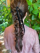 オッジ 西新店(Oggi)&nbsp;ヘアアレンジ　お呼ばれ　結婚式　玉ねぎヘア　リボンアレンジ