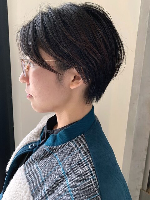 ショートショートヘアアッシュカラーコンパクトショート甲府