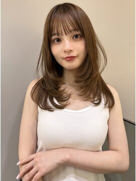 ラメール(MAISON LA MER) 【NATSUKI】レイヤーカット.ウェットヘア.オリーブベージュ