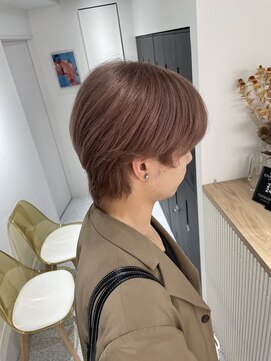 ペレ 渋谷(PELE) h_ デザインカラー/レイヤーカット/ウェットヘア/ベージュ