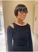 タイトなボックスボブショート