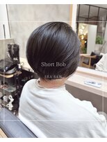 シーソー(SEA SAW)&nbsp;襟足スッキリ丸みショートボブ 茅ヶ崎/SEASAW/ショートボブ