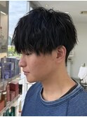 甲府昭和町波巻きスパイラルパーマツイストパーマメンズマッシュ