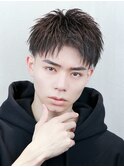 スパイキーショート　アップバング
