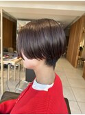 センターパートショートボブ CALI・田町・三田・美容室・CHIAKI