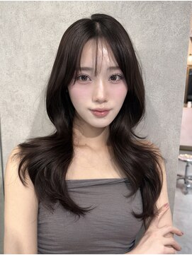 ルームバイシー 新宿(Loom. by Sea) アプリコットオレンジ×くびれヘア【夏/ハイライトカラー】