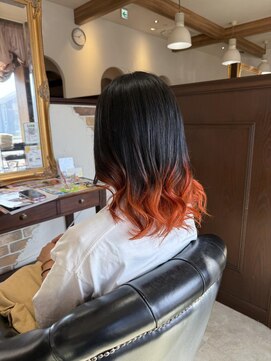 アドラーブル 女池店(adorable) 【グラデーションカラー】【オレンジカラー】