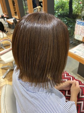 サクラ ビューティ ヴィレッジ(SAKURA Beauty village) 外ハネボブ×ベージュ系髪質改善カラー