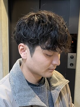 ブルニール 心斎橋(BLEUNIR) シャドウパーマ　無造作　韓国メンズ　シースルーマッシュ