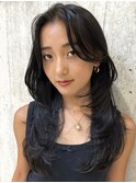 韓国ヘアーハッシュカットレイヤーカットハイライトカラー