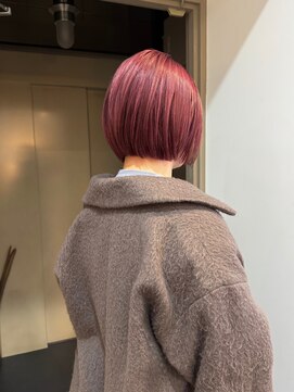 pink color × mini  bob