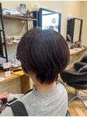 丸みショート［暗めカラー/グランマッシュ/デザイン］長野歌穂