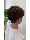 ハンサムショート＋ゆるいパーマ