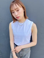 マリアバイアフロート(Maria by AFLOAT)&nbsp;【山田】切りっぱなし外ハネボブミルクティーベージュ