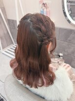 クラン 北新地店(Clan)&nbsp;あみこみハーフツイン/北新地ヘアセット