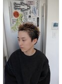 ハッシュカットグレージュデザインカラーツートーンカラー原宿