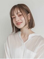 ユニカ オレ(UNIKA ore)&nbsp;ハッシュカットグレージュデザインカラーツートーンカラー北長瀬