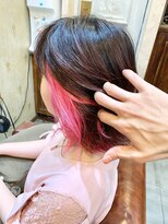 ジョージ(Jo-Ji)&nbsp;ライトピンク♯ボブ♯ハイライト♯インナー♯ブリーチ
