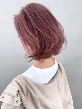 アルバム 銀座(ALBUM GINZA) ピンクボブ_スリークボブ厚めバングローライト_ba289192