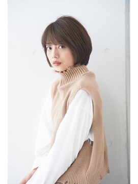 エイチツーオーアヴェダ 渋谷ヒカリエＳｈｉｎＱｓ店 クロードモネＨ２Ｏアヴェダ 大人可愛いひし形シルエットのショートボブ【渋谷/渋谷駅】