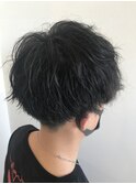 ツーブロマッシュ×ゆるツイストパーマ