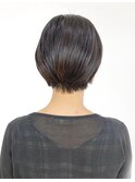 小顔/ショート/丸みショート/ナチュラル/ブラウン/40代50代