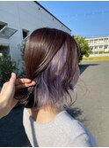 インナーカラー ラベンダー